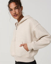 Restore Essential Full Zip Hoodie | Bone Heather