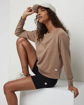 Long Sleeve Halo Crew | Goldenrod Heather