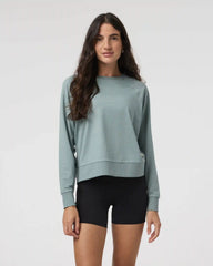 Long Sleeve Halo Crew | Vintage Pistachio Heather