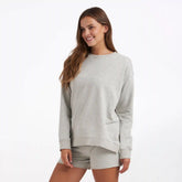 Laguna Oversized Crew | Light Heather Grey