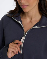 Vista Half Zip Hoodie | Charcoal Heather