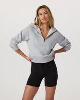 Restore Half Zip Hoodie | Light Heather Grey