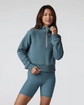 Restore Half Zip Hoodie | Smoke Blue