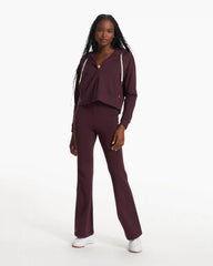 Granite Cropped Hoodie | Cerise Heather