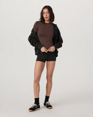 Long Sleeve Lux Crew Tee | Java