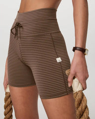 Stripe Daily Short | Espresso Stripe
