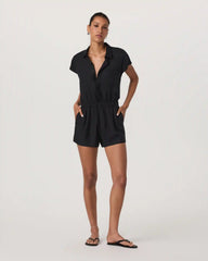 Trestles Twill Romper | Black