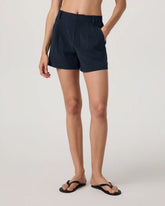 Villa Pinstripe Trouser Short | Navy Pinstripe