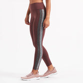 Racer High Rise Legging | Fig Charcoal / Heather Block