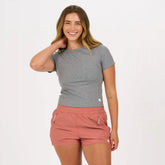 Pose Fitted Tee | Medium Heather Grey