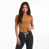 Pose Fitted Tee | Dark Golden Heather