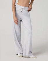 Halo Essential Wideleg Pant - Long | Pale Grey Heather