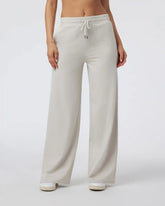 Halo Essential Wideleg Pant - Long | Ecru Heather