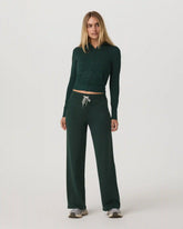 Halo Essential Wideleg Pant - Long | Evergreen Heather