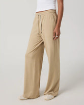 Halo Essential Wideleg Pant - Long | Khaki Heather