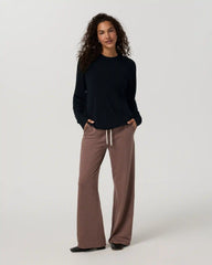 Halo Essential Wideleg Pant - Short | Sable Heather