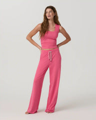 Halo Essential Wideleg Pant | Sunset Pink Heather