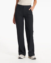 Womens Vuori Meta™ Wideleg Pant - Long | Black