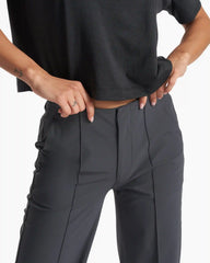 Womens Vuori Meta™ Wideleg Pant - Long | Charcoal