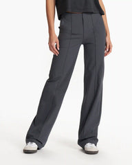 Womens Vuori Meta™ Wideleg Pant - Long | Charcoal
