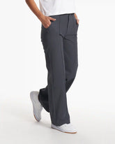Womens Vuori Meta™ Wideleg Pant - Short | Charcoal