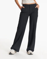 Womens Vuori Meta™ Wideleg Pant | Black