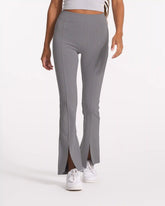 Lux Rib Split Bootcut | Heather Grey