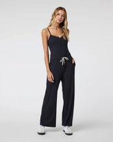 Pose Henley Jumpsuit | Black