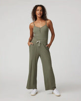 Pose Henley Jumpsuit | Dark Metal