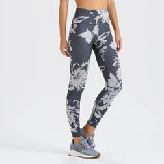 Clean Elevation Legging | Charcoal Big Flower