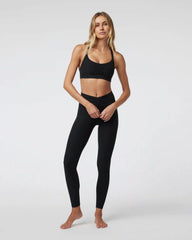 Elevation Ruched Legging | Black Heather