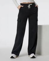 Halo Essential Cargo Wideleg | Black Heather