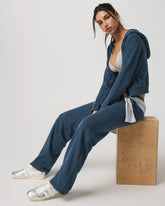 Sedona Straight Leg Sweatpant - Short | Ocean Blue