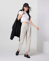Elevation Ankle Trouser | Ecru Heather