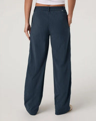 Villa Pinstripe Trouser Pant-Long | Navy Pinstripe