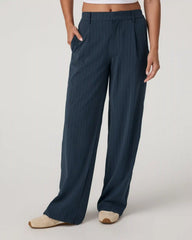 Villa Pinstripe Trouser Pant | Navy Pinstripe