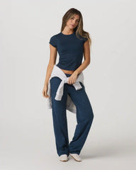 Halo Modern Straight Leg Pant - Short | Blue Coast Heather