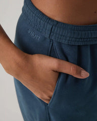 Restore Ultra Wideleg Sweatpant - Short | Ocean Blue