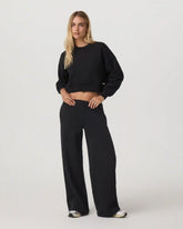 Restore Ultra Wideleg Sweatpant - Long | Washed Black