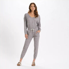 Long-Sleeve Lux Jumpsuit | Clay Heather