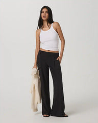 Villa Wideleg Trouser - Long | Black