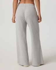 Waffle Wideleg Pant - Short | Light Heather Grey