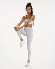 Lux Rib Studio Legging | Pale Grey Heather