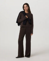 Nova Satin Wideleg Pant | Dark Java