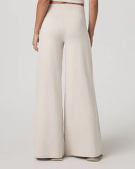 Halo Easy Wideleg Pant - Short | Ecru Heather