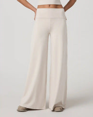 Halo Easy Wideleg Pant - Short | Ecru Heather