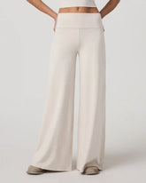Halo Easy Wideleg Pant - Long | Ecru Heather