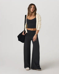 Halo Easy Wideleg Pant - Long | Solid Black