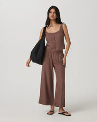 Trestles Twill Crop Wideleg Pant | Sable
