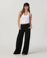 Sedona Midrise Wideleg Sweatpant | Black